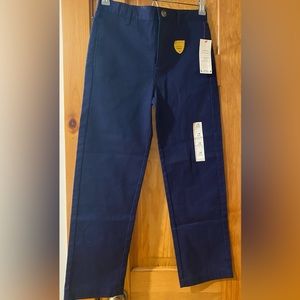 Cat & Jack Pants Straight Leg Adjust Waist School Uniform Navy Blue NEW kids 10